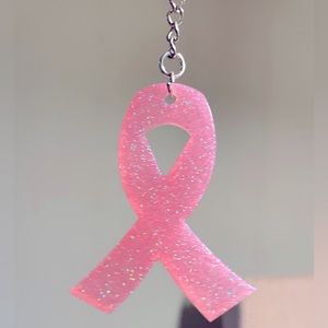 💖 Pink ribbon key chain 💝